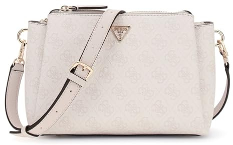 GUESS Noelle II Tri Comp Crossbody Bag White Logo