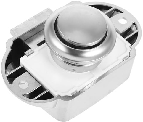 jojofuny Cierre De Botón Pulsador Grande Para Armario De Caravana y Yate, Aleación De Zinc Sin Llave, Pestillo Multifuncional Para Puertas y Cajones, Cierre Seguro Para Vehículos Recreativos, 1 Unidad