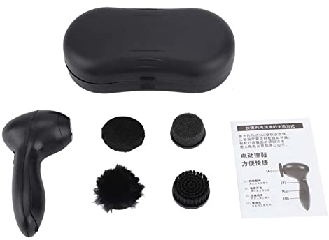 Rengue Electric Shoe Polisher, for Leather, Battery Powered, 4 Brushes Included, 5.31x2.76x1.77 Inch Electric Shoe Polisher, Portable Machine Nan Household Daily Necessities