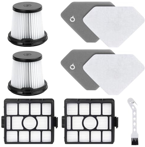 Spofan Filter Replacement for Shark BU3521/BU3521UK/BU3521UKTSB | BU3621/BU3621UKT Cordless Vacuum Cleaner, 2 Pre-Motor Filters, 2 Auto-Empty System Pre-Motor Filters, 2 Dock HEPA Filters