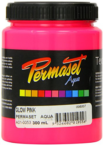 Permaset Aqua Standard 300ml Pink - Screen Printing Ink for Fabric - Ideal Screen Printing Kit for Home Office, Starter Kit, Fabric Paint, Screen Printer and Other Fabric Ink