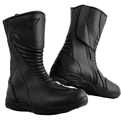 A-Pro Motorradstiefel Wasserdicht Sport Touring Racing Herrenstiefel Schwarz 40
