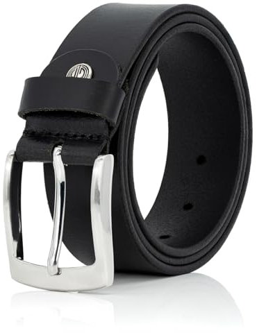 LINDENMANN Gürtel Herren Vollledergürtel aus Büffelleder, 40 mm breit, kürzbar, Gürtel, Ledergürtel, Jeans-Gürtel, XL, schwarz, Größe/Size:120