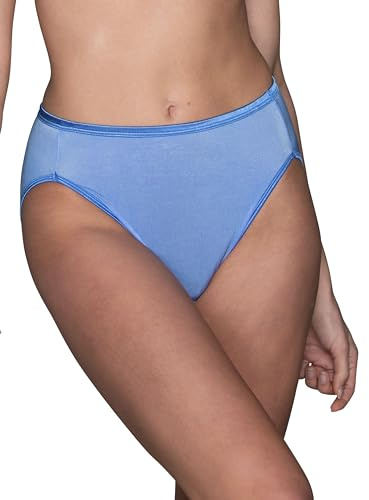 Vanity Fair womens Illumination Hi Cut Panties (Regular & Plus Size) Briefs, Mockingbird, 7 US