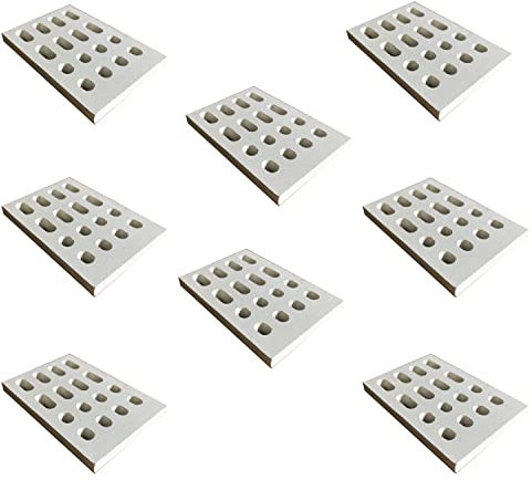Cmanzhi BBQG77-8 Ceramic Briquettes, 8-Pack Grill Heat Plates for Members Mark, Barbeques Galore Grand Turbo, Grand Hall Gas Grill