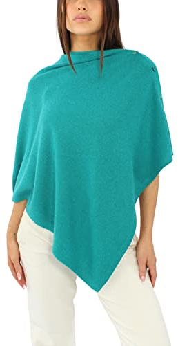 Win's Poncho da donna in cashmere misto - Prodotto in Italia, Taglia unica