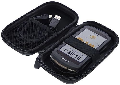 foto-kontor Fodral kompatibelt med Garmin Edge 1040 / Solar Edge 1030 / Plus Edge Explore/Explore 2 GPS-cykeldator Skyddshölje Utomhusväska Fodral svart