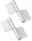 QWORK® 2 pièces Charnières de Porte en Acier Inoxydable Robustes Charnières à Visser pour Portes en Bois, Angle d'Ouverture à 360 degrés, 132x100x18mm