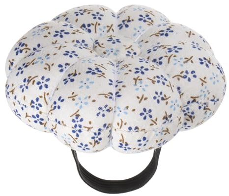 QUARKZMAN Coussin De Poignet Pour Aiguilles De Couture Avec Bracelet Élastique, Blanc Bleu