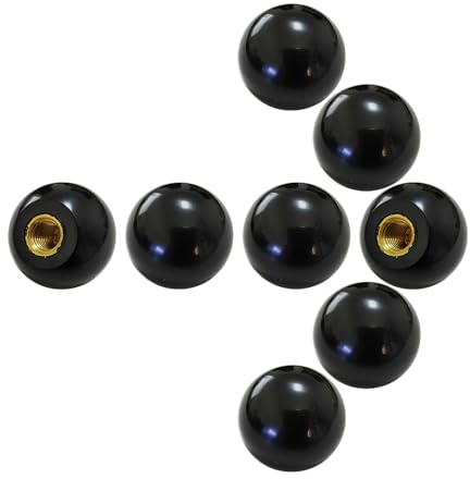 M8 x 35mm Manopola Con Leva A Sfera in Bachelite, 8 Pezzi Manopola a Sfera, Pomello in Bachelite Tondo, dado A Vite in Rame incorporato, Adatto per Attrezzatura Meccanica, Decorazione di Mobili