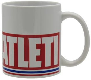 CyP Brands- Atlético de Madrid, Taza, Taza Cerámica, Desayunos, Menaje, Tazas Originales, Color Blanco, Producto Oficial