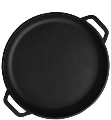 BRIZOLL Plancha 2 en 1 de hierro fundido de 40 cm para el hogar y el camping