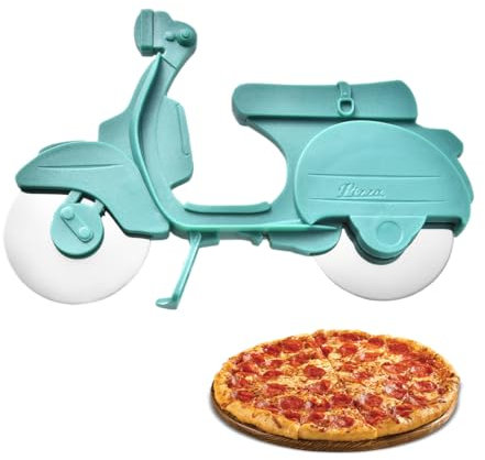 Tagliapizza a forma di moto, Rotella Tagliapizza, Taglia Pizza per Moto Creativa in Acciaio Inox, Tagliapizza Motociclo, Gadget da Cucina Cool, Rotelle da Taglio in Acciaio Inox