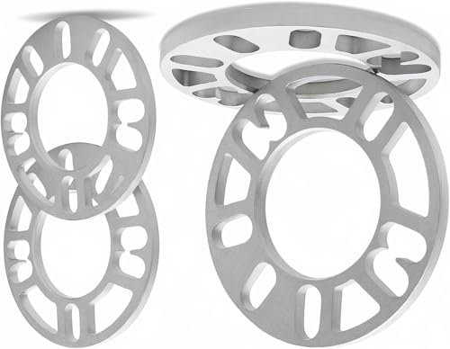 10mm Wheel Spacers Shims Plate for 4 & 5, Stud Alloy Aluminum Universal Spacer Pack of 4, for 4X100 4X114.3 5X100 5X108 5X114.3 5X120, for Wheel Spacers Shims Plate Auto Wheel
