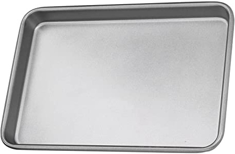 Bandeja para hornear rectangular duradero fuerte a alta temperatura resistente a alta temperatura acero inoxidable 3 tamaños para galletas para hornear vegetales asados (L)