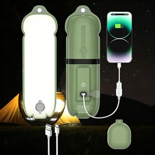 Lampes de camping rechargeables, 4 modes d'éclairage, lampe gonflable LED pliable, étanche IP66, lumières de tente portables pour intérieur et extérieur, pannes de courant, randonnée, randonnée