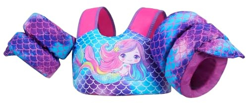 Gogokids Giubbotto di salvataggio per bambini con ali da nuoto per 15-30 kg, certificato EN 13138-1 per bambini dai 2 ai 6 anni, spaghetti da nuoto per bambini con ali da braccio per piscina, spiaggia