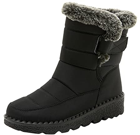 Generico Scarponi Neve Donna Con Fodera Stivaletti Impermeabili Doposci Termiche Scarponi Invernali Dopo Sci Calde Scarpe Da Neve Imbottiti Snow Boots Antiscivolo Stivali