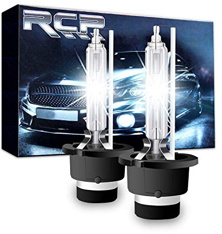 RCP - D4S6 - (A Pair) D4S/ D4R 6000K Xenon HID Replacement Bulb Diamond White Metal Stents Base 12V Car Lamps Head Lights 35W