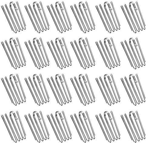 Natuce 24PCS Gancho Cortina, Metal 4 dientes Pinch Pleat Cortinas Cortina Ganchos, Ganchos de Cortina