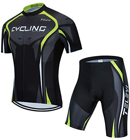 Cykeltröja män set landsvägscykel kläder kit sommar kortärmad cykelkläder kostymer sommar cykling kläder med vadderade, A81, M