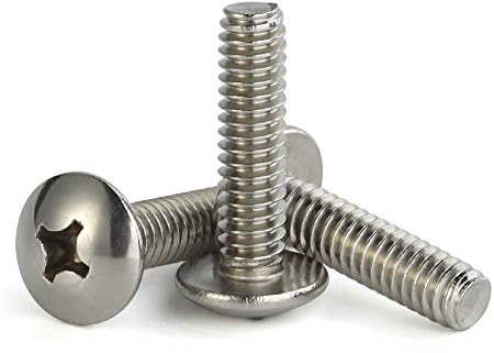 Mellewell #8-32 x 3/4 Truss Head Machine Screws, Full Thread, 18-8 Stainless Steel, Quantity 100