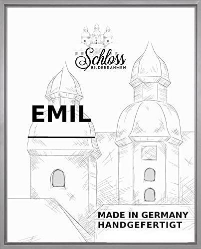 Schloss BILDERRAHMEN Emil 70x140 cm, Schattenfugenrahmen Dekor Silber