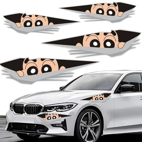 Adesivos Para Coches 4 Fotos Pegatinas Coche Graciosas Imágenes Animadas Pegatinas de Carrocería de Coche Impermeable Pegatina Coche Exterior Calcomanias Para Coche Para Decoración de Abolladuras