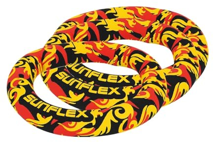 Sunflex® Tauchringe Flames Dragon 3er Set | Tauchspielzeug für Pool und Schwimmbad | Stehen senkrecht im Wasser | sehr weich | extrem robust und für Jede Altersgruppe