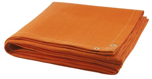 DXDRT Feuerfeste Schweißdecke Löschdecke mit Ösen, Feuerdecken aus Glasfaser beständig bis 1000 ℃, Feuerhemmende Decke für Zuhause,Küche,Kamin,Grill,Auto,Lager,2.4x2.4M/8x8FT