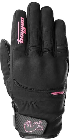 Furygan Jet Lady All Seasons D3O Evo - Gants de Moto Femme- Paume 100% Cuir - Tactile - Confort - Respirant & Léger