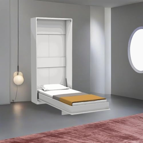 Letto Singolo a Scomparsa Happy Bianco 104x38x221H