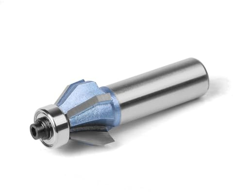 1 st 60 graders Z4 fasfräs 6/12 mm 1/4 1/2 tum skaft Kantformning fas Träbearbetning fräs Hårdmetall trimfräs(12.7mmx13.5mm)