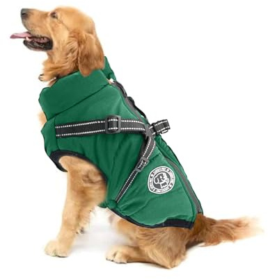 Manteau Chien imperméable Hiver,Manteau Chien avec Harnais,Manteaux d'hiver pour Chiens