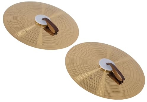 Yctze Cymbale de 16 Pouces - 1 Paire de Cymbales de 16 Pouces en Alliage de Haute dureté pour Instrument de Percussion - Cymbale Crash - Instruments de Musique/batterie et Percussions/ensembles et