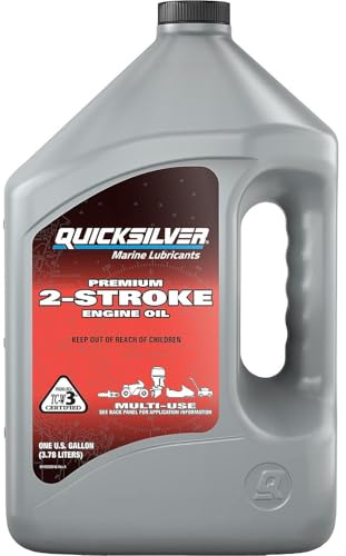 Quicksilver Premium 2-Stroke Engine Oil – Outboards, PWCs, Snowmobiles and Motorcycles - 1 Gallon