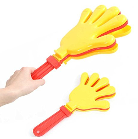 KarnevalsTeufel.de Klapperhand Fan Deutschland Fanartikel gelb-rot