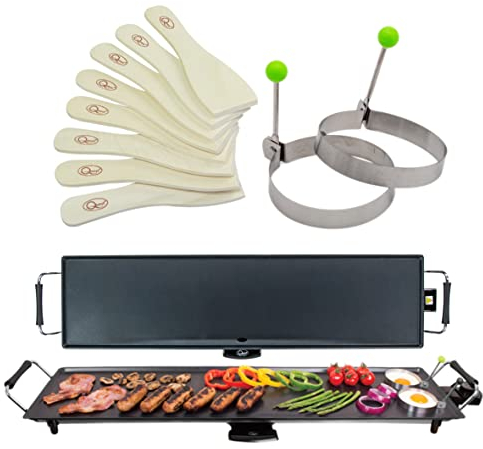 Quest 35790 XXL Teppanyaki Grill/Non-Stick/Adjustable Thermostat/Accessories Included/Ideal for Dinner Parties