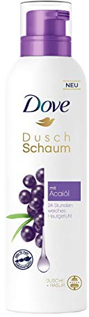Dove Acaiöl 6er Pack Duschschaum Rasierschaum Damen weiches Hautgefühl (6 x 200 ml)