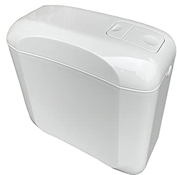 Belvit Zaffiro Weiß Spülkasten Aufsatzspülkasten 2-Weg-Spülung-Funktion 3/6L