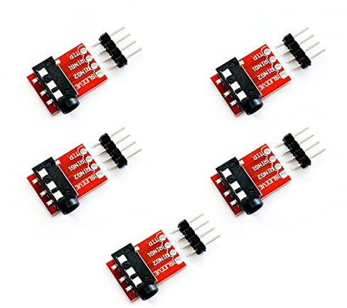 JZK Lot de 5 modules TRRS jack audio 3,5 mm pour casque vidéo MP3, prise jack TRRS 3,5 mm pour casque audio stéréo microphone