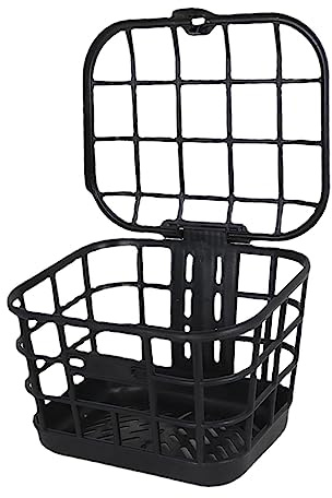 F Fityle 31 Cm X 29 Cm X 24 Cm Cestini per Bicicletta, Cestino Bici in Rete Di Grande Capacità, Cestino per Portapacchi per Biciclette Con Coperchio Borsa per Libri, Borse, E Bottiglie Acqua