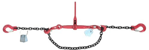 chaîne d'arrimage 2 pièce, 6 mm, Longueur utile, 3 m, avec tendeur de Charge à cliquet, Classe 8