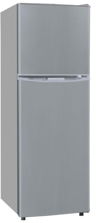 SAMET, Frigorifero Doppia Porta Onice 138 Inox, 140 Litri, Libera Installazione, con Porta Reversibile e Controllo della Temperatura Meccanico, 45,6x48,5x128,5 cm