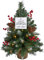 DECO EXPRESS Künstlicher Weihnachtsbaum mit Beleuchtung, 50cm Tannenbaum mit Schnee, Weihnachtsdeko Tisch Büro Schlafzimmer