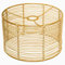 Vintage rattan round lampenschirm,schwarz gold, hohlgeschnitzt, Trommelform, für Stehlampe, Hängelampe,Tischlampe,Deckenleuchte (Rund-2GB)