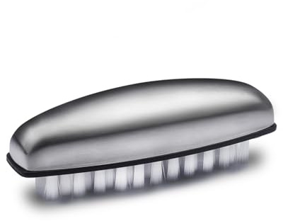 UCEC Stainless Steel Nail Brush, Nail Brushes, Hard Bristle Hand Wash Brush, Nail Brushes for Cleaning Nails, Nail Cleaner, Durable to Use, Nail Scrubbing Brush for Cleaning Nails and Toes Nails, 1Pcs