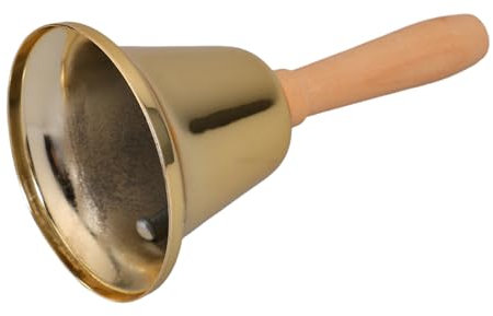 SHINEOFI Campanas De Mano De Metal Que Suenan Para La Cena El Té El Cuidado De Ancianos El Aula La Boda Accionadas Manualmente Recubiertas De Oro