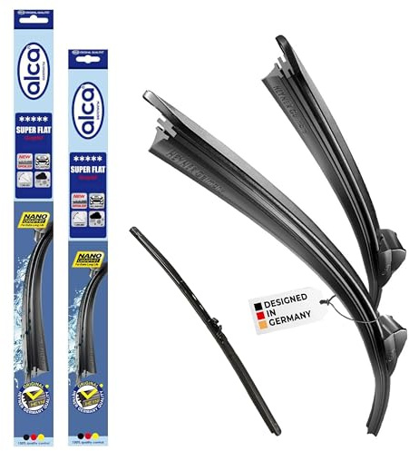 alca® Scheibenwischer mit Heckwischer passend für VW GOLF VI (10.2008-11.2012) SUPER FLAT Flachbalkenwischer