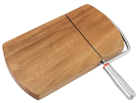 Tagliere per formaggio, formaggio con affettatrice – Grattugia maneggevole 9,2 x 8,4 pollici, taglia-tartufo, utensili da cucina multifunzione in legno duro per formaggio, cioccolato, spezie
